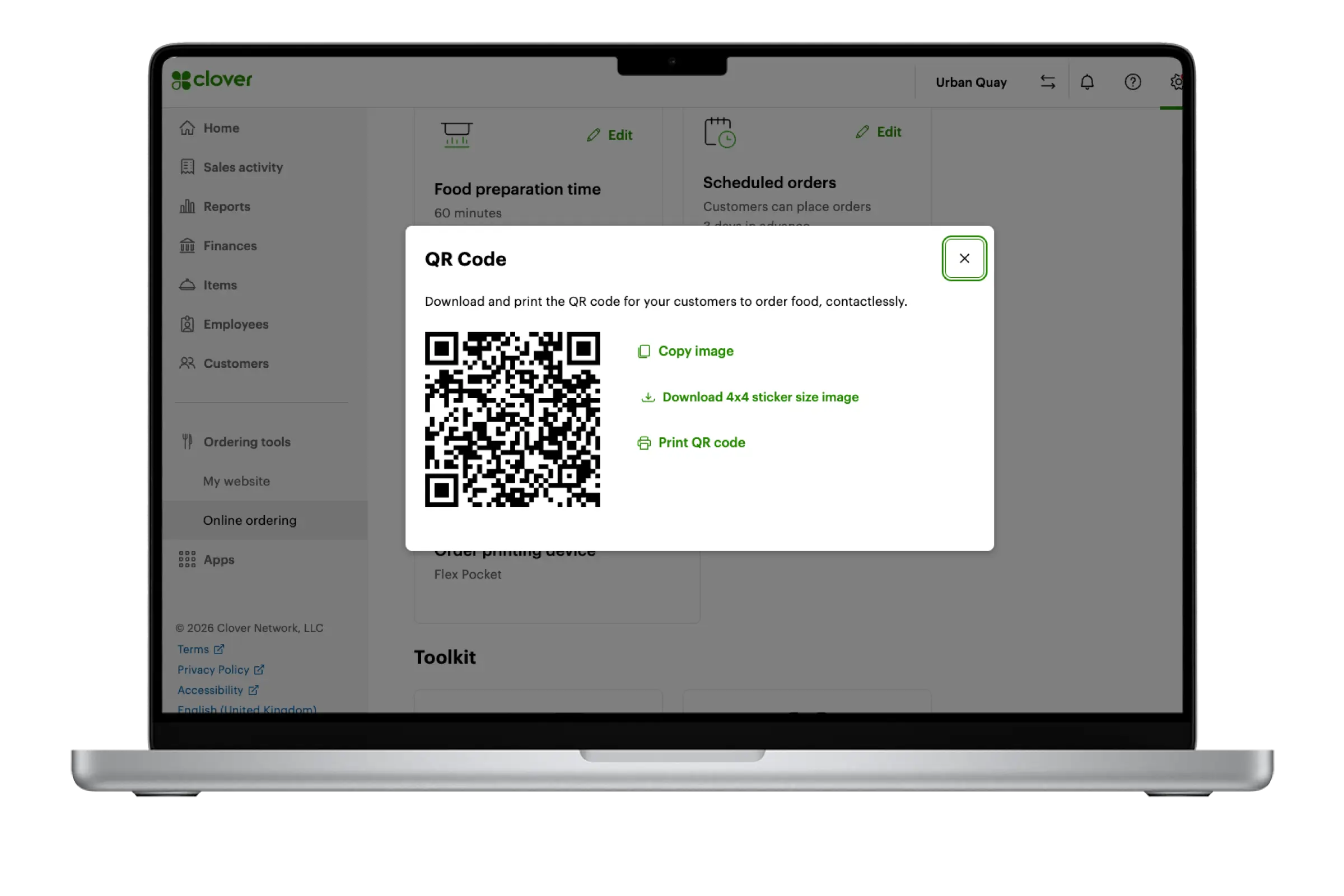 set up and manage online ordering