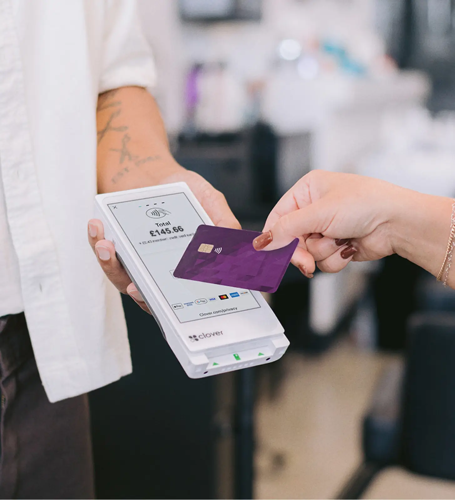 clover flex pocket card payment