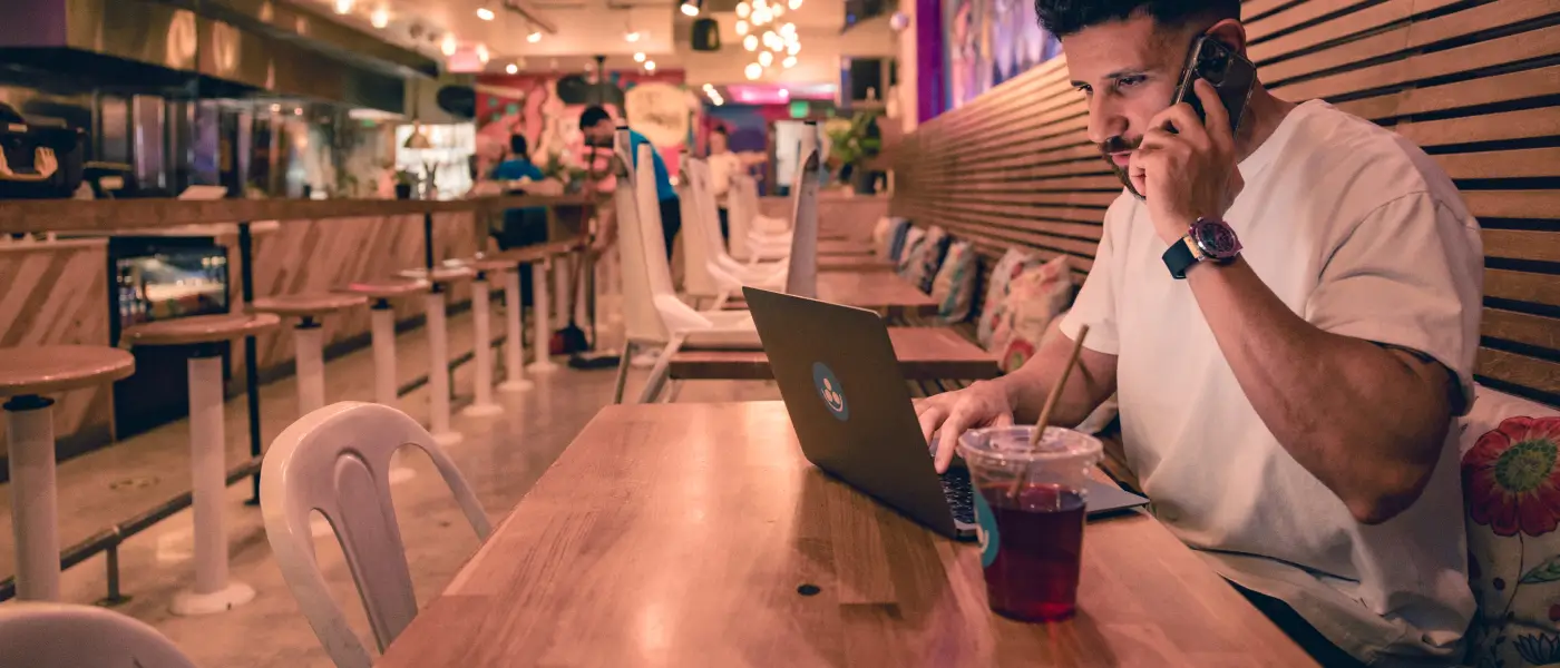 Business owner working 